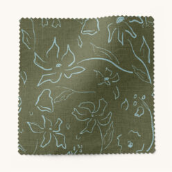Gray Benko Fabric Collection - Secret Garden - Colorway: Green Pale Blue - Swatch