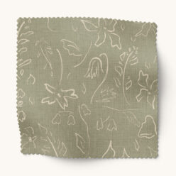 Gray Benko Fabric Collection - Secret Garden - Colorway: Olive - Swatch