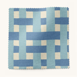 Gray Benko Fabric Collection - Weave Me Alone - Colorway: Blue - Swatch