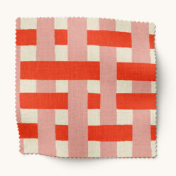 Gray Benko Fabric Collection - Weave Me Alone - Colorway: Red - Swatch