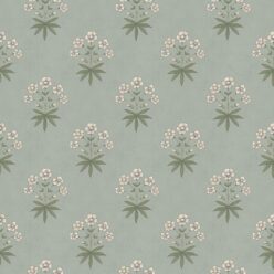 Geranium Wallpaper - Palace Grove Collection - M&K Studio - Swatch - Colorway: Duck Egg